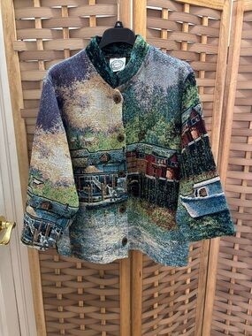 Vintage Sugar Street Weavers Tapestry Blanket Jacket Coat Women’s